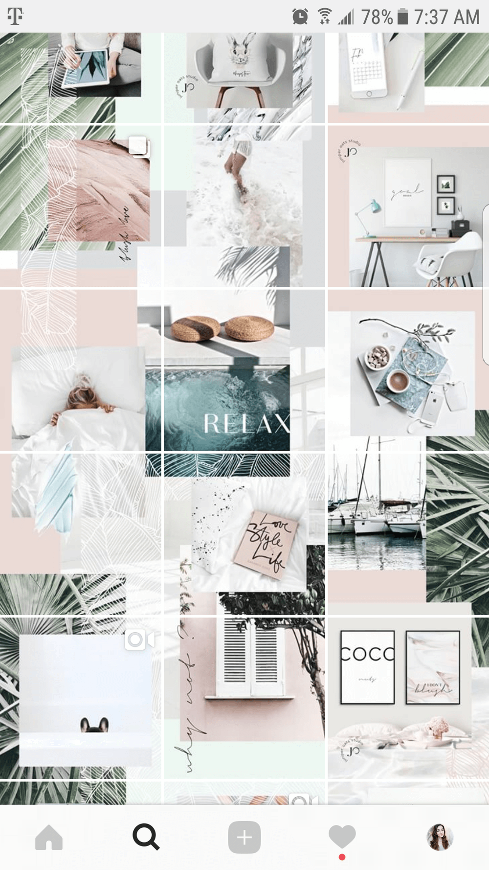 Использование мозаики для оформления Instagram-аккаунта